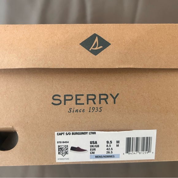 NIB Sperry Captain S/O Topsiders Suede and Leather Men’s 9.5 M $110 - Picture 3 of 8